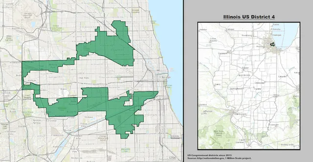 The fourth congressional district in Illinois