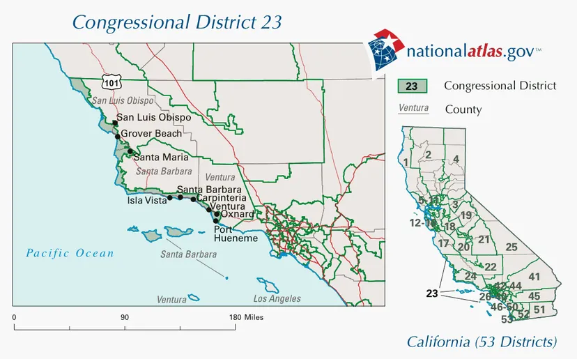 The 23rd congressional district in California from 2003-2013